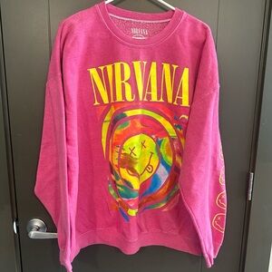 Nirvana Pink Graphic Sweatshirt